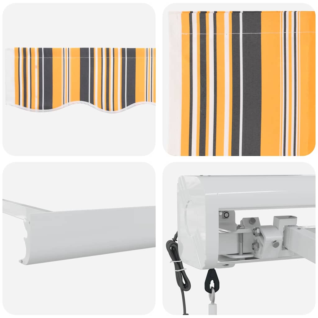 Innvendbar Markise Flerfarget 400 × 300 cm Stoff, Metall