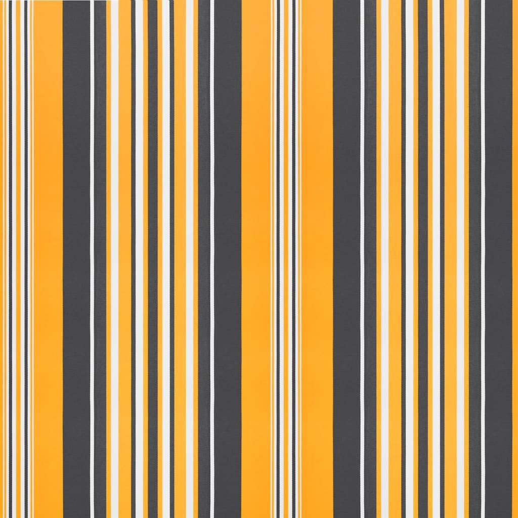 Markiseramme Gul og Grå 400 × 300 cm Polyester med PU-belegg
