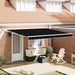 Innvendbar Markise Svart 400 × 300 cm Polyester og Metall