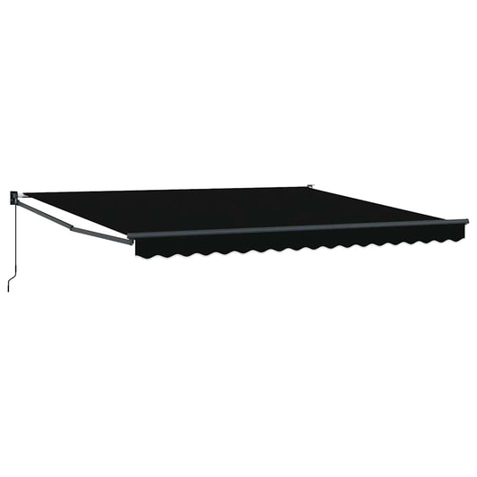 Uttrekkbar markise Svart 400 × 300 cm