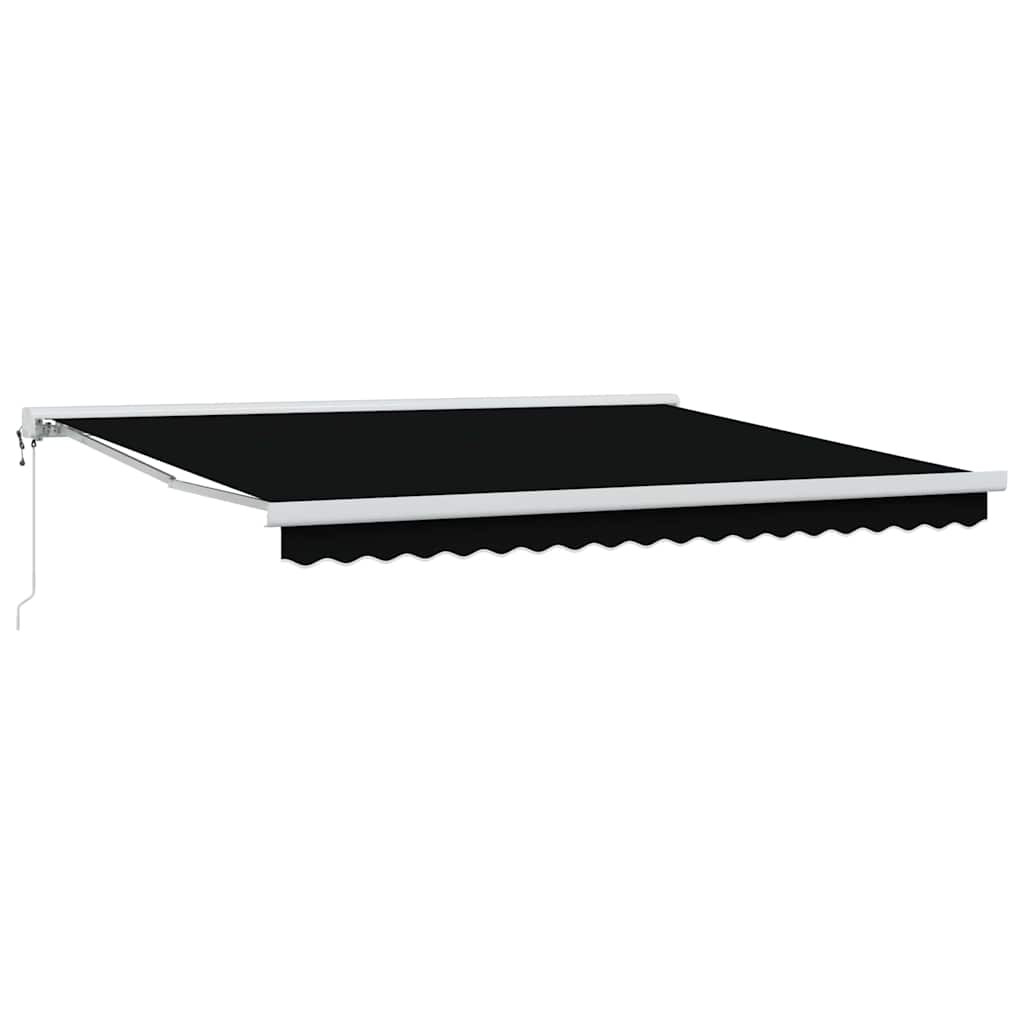Innvendbar Markise Svart 400 ×300 cm Stoff og Metall