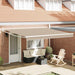 Uttrekkbar markise Beige 400 × 300 cm Polyester og Metall