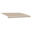 Innvendbar Markise Beige 400 ×300 cm Stoff og Metall