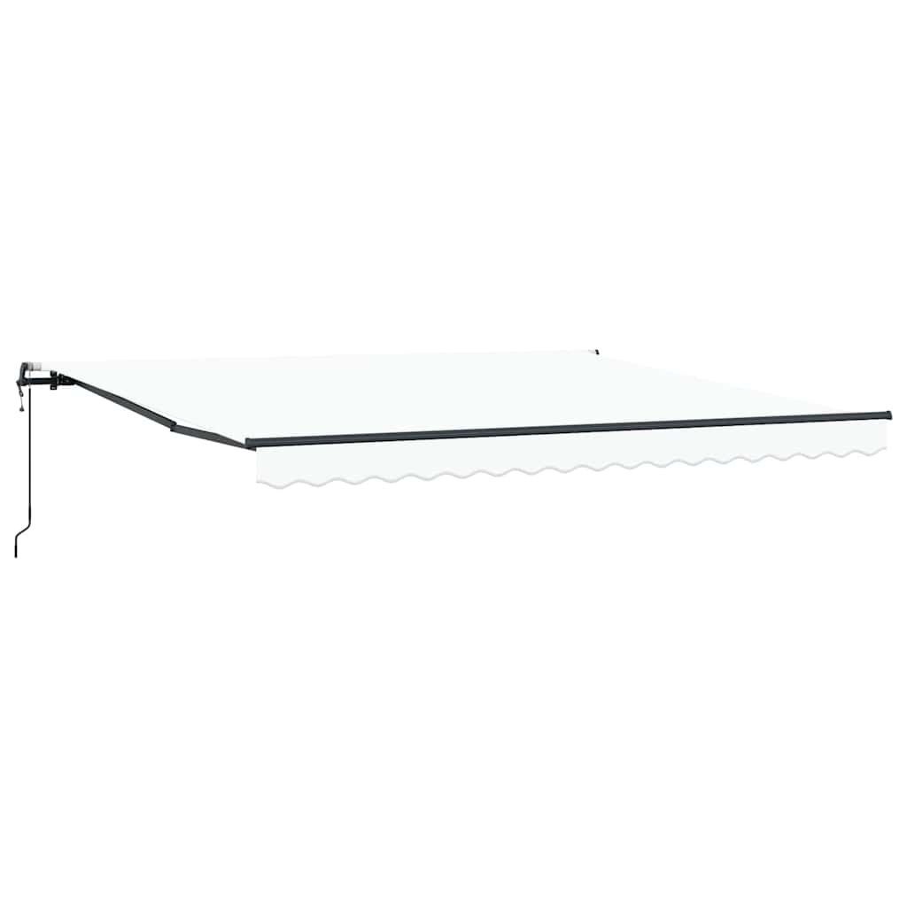 Innvendbar Markise Hvit 400 × 300 cm Stoff og Aluminium vidaXL