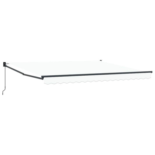 Uttrekkbar markise Hvit 400 × 300 cm
