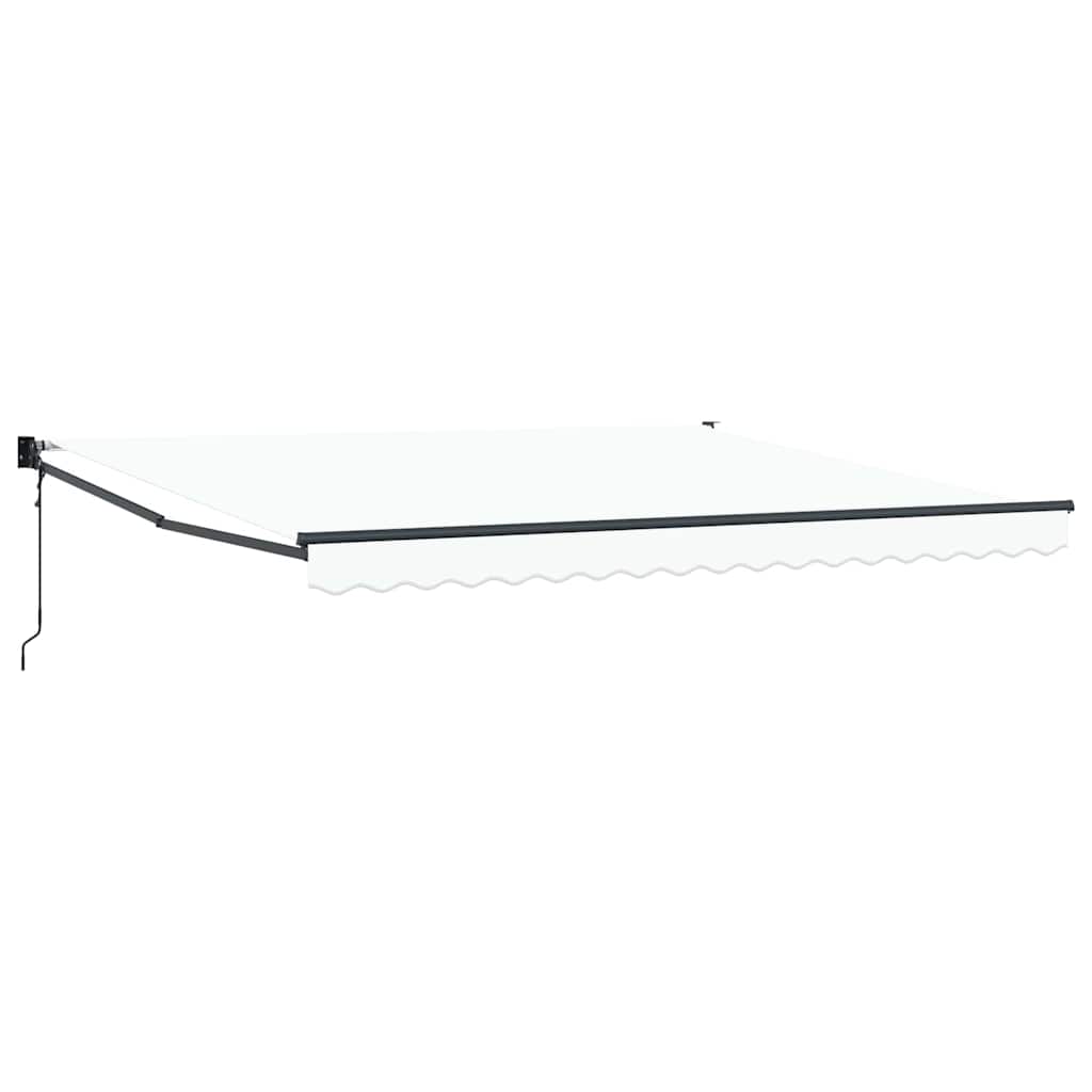 Innvendbar Markise Hvit 400 × 300 cm Polyester og aluminium vidaXL