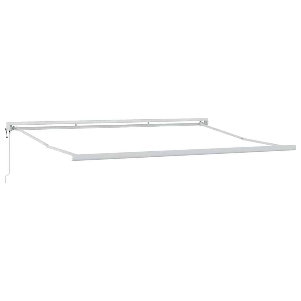 Innvendbar Markise Hvit 400 × 300 cm Stoff og Metall