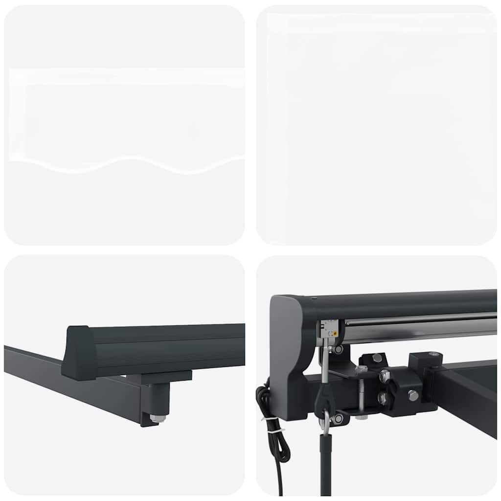 Markiseramme Hvit 400 × 300 cm Polyester med PU-belegg