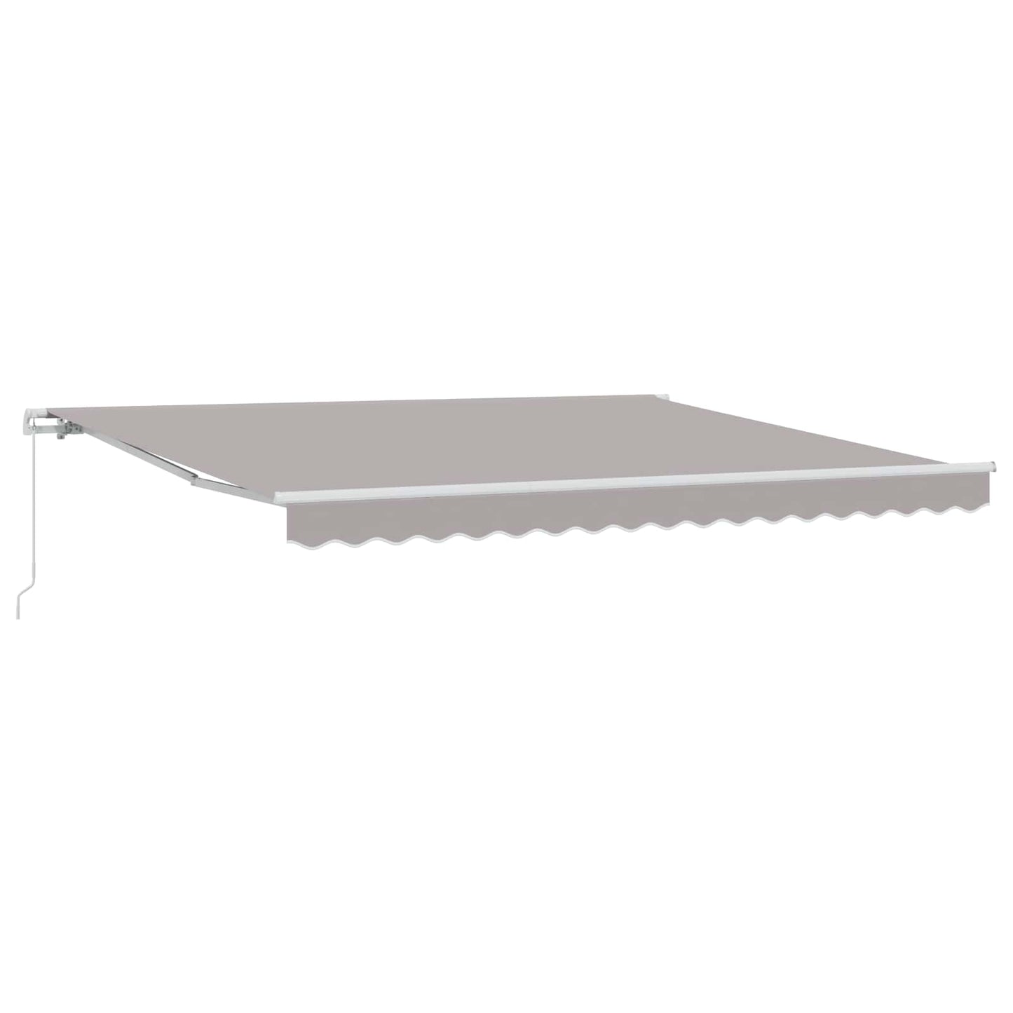 Uttrekkbar markise Lysegrå 400 × 300 cm Polyester og aluminium