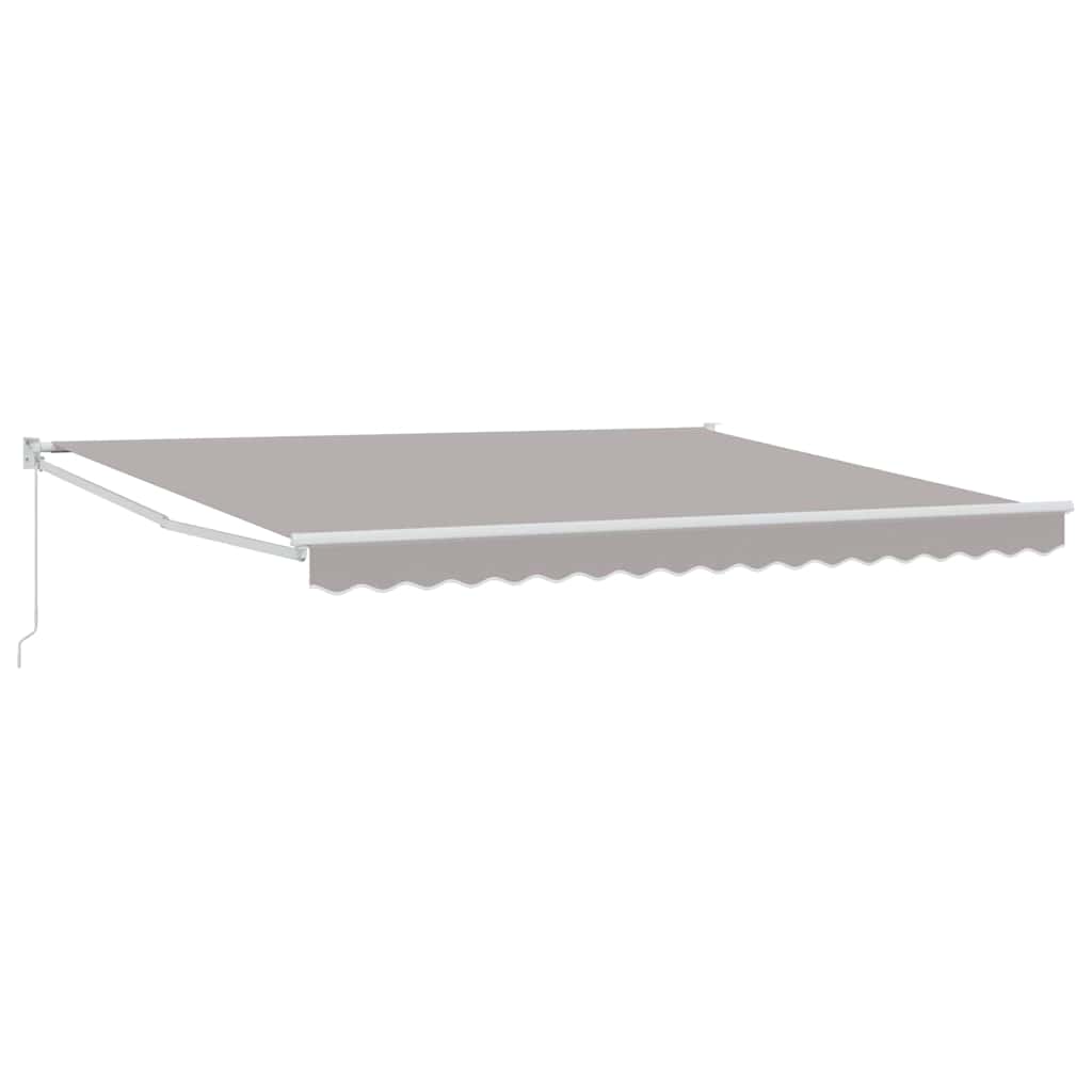 Uttrekkbar markise Lysegrå 400 × 300 cm