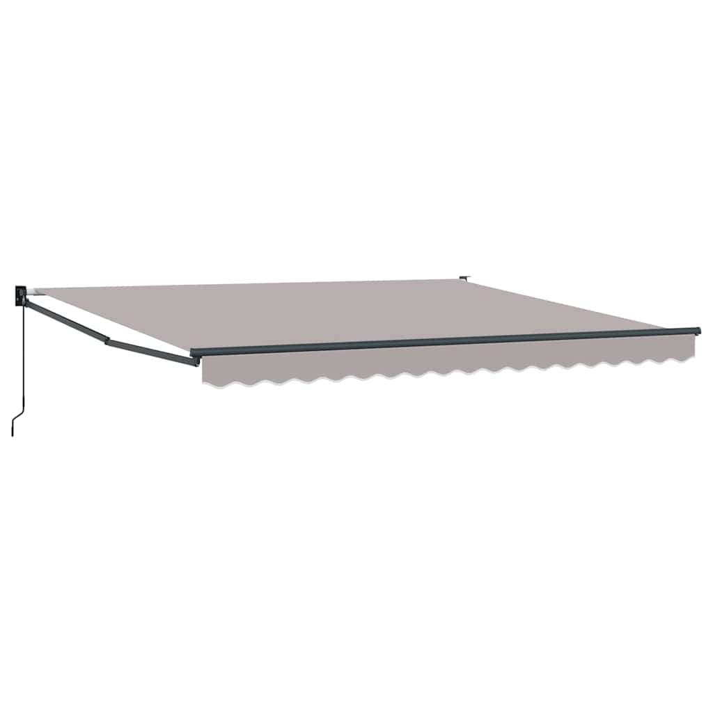 Uttrekkbar markise Lysegrå 400 × 300 cm