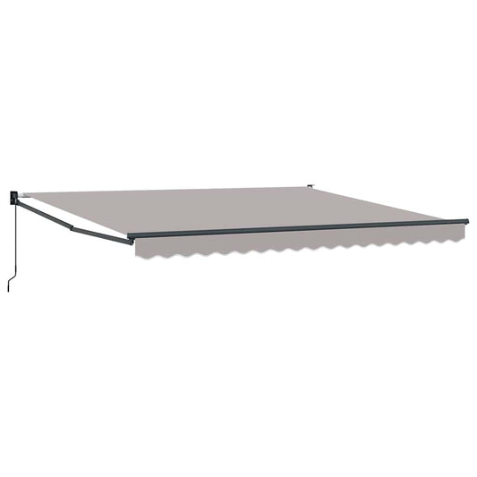 Uttrekkbar markise Lysegrå 400 × 300 cm