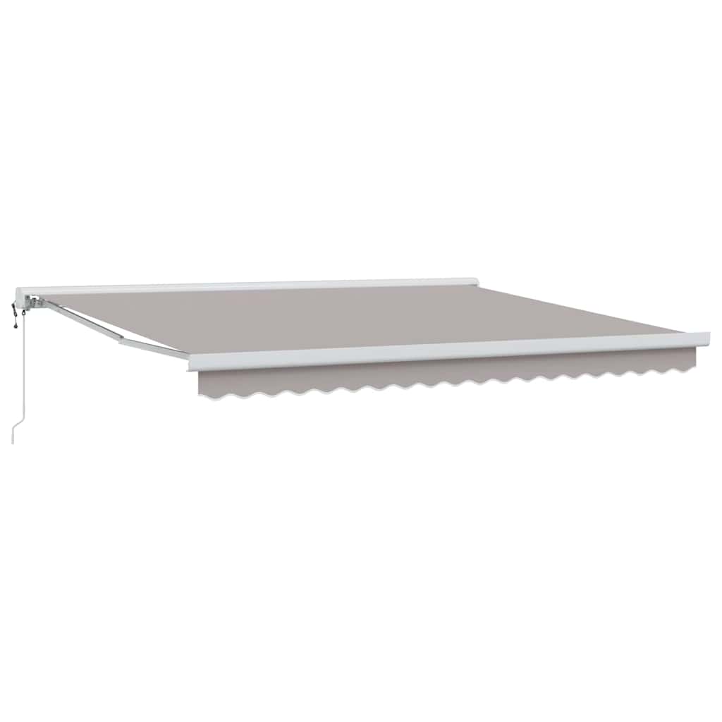 Innvendbar Markise Lysegrå 400 ×300 cm Stoff og Metall