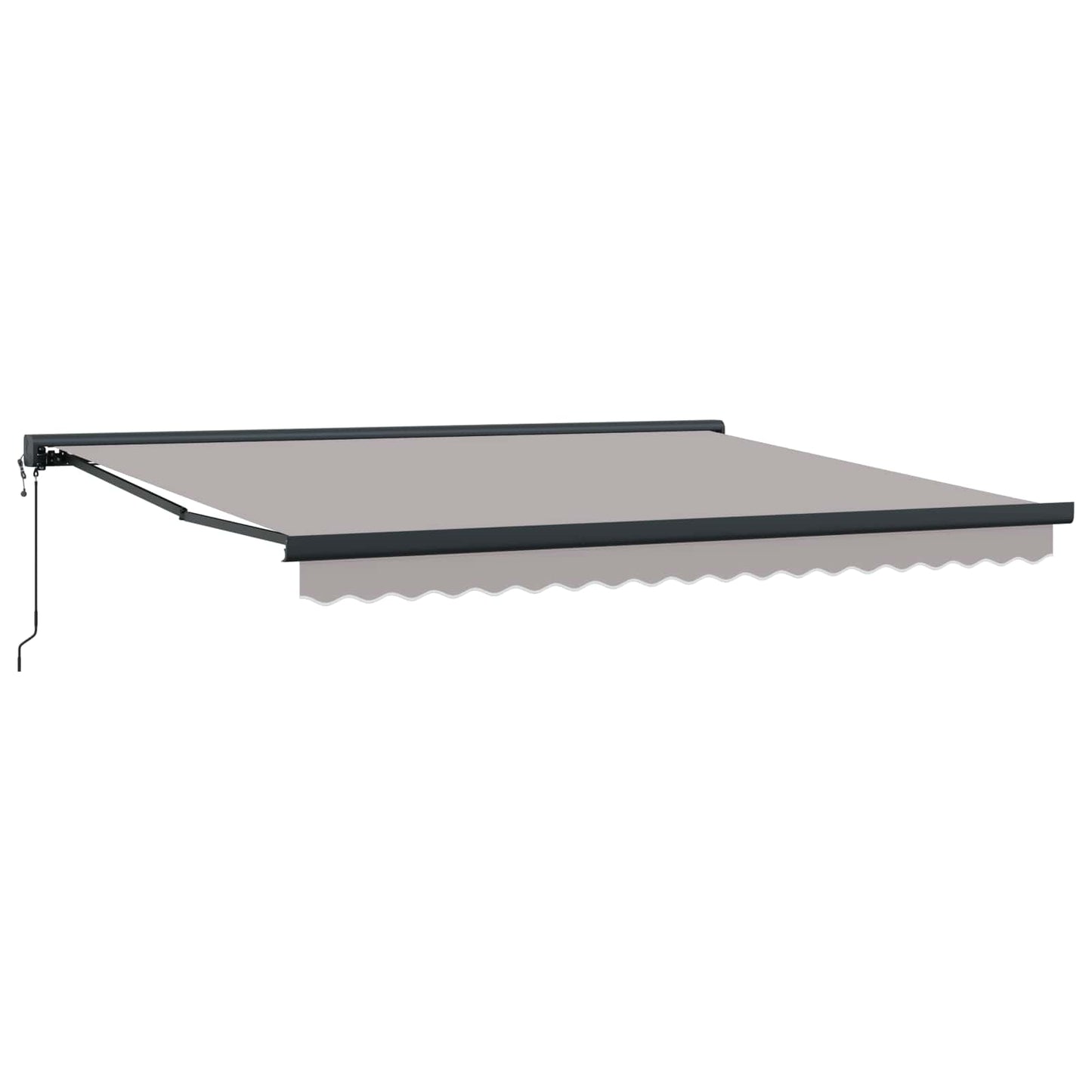 Uttrekkbar markise Lysegrå 400 × 300 cm Stoff og Metall