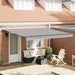 Markiseramme Lysegrå 400 × 300 cm Polyester med PU-belegg