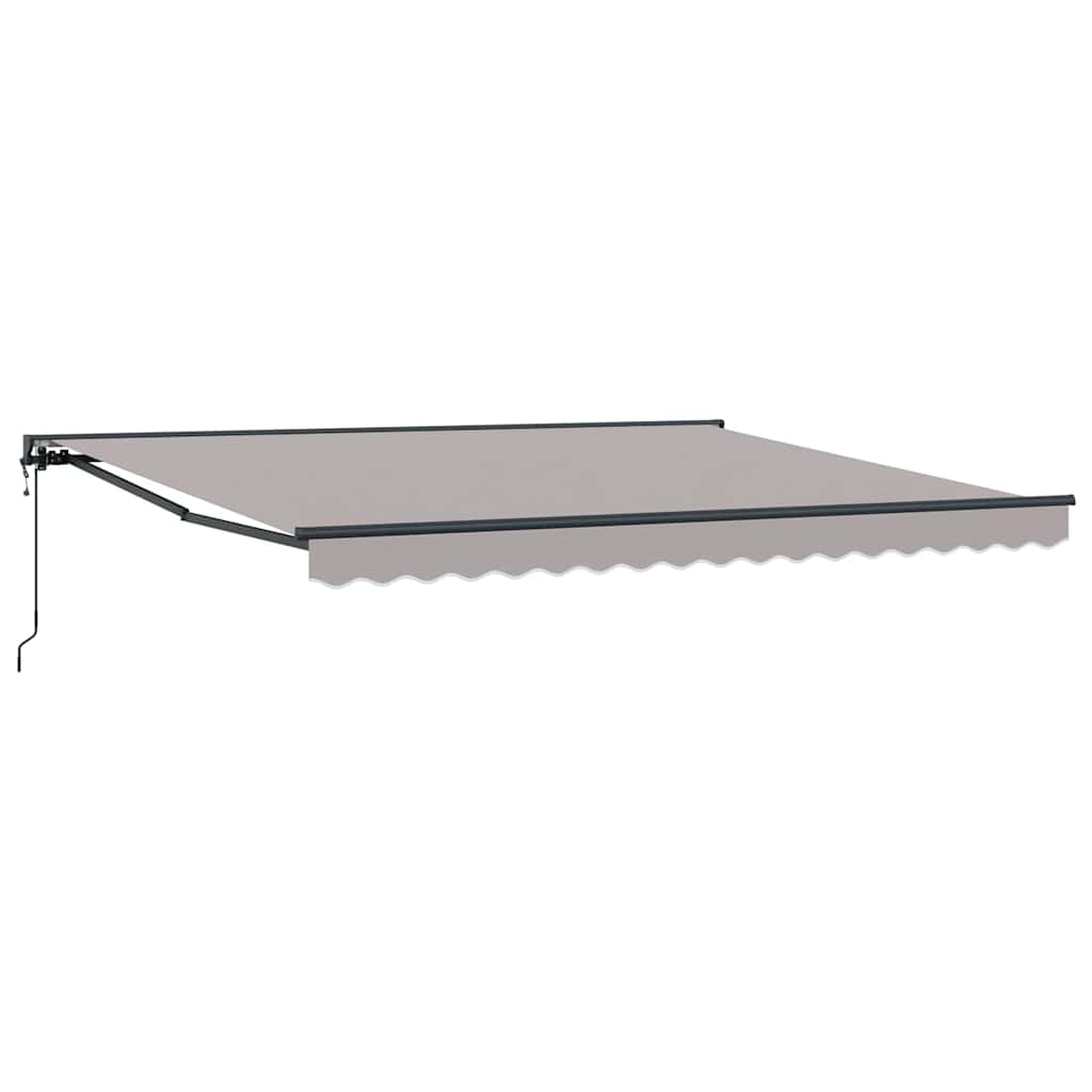 Markiseramme Lysegrå 400 × 300 cm Polyester med PU-belegg