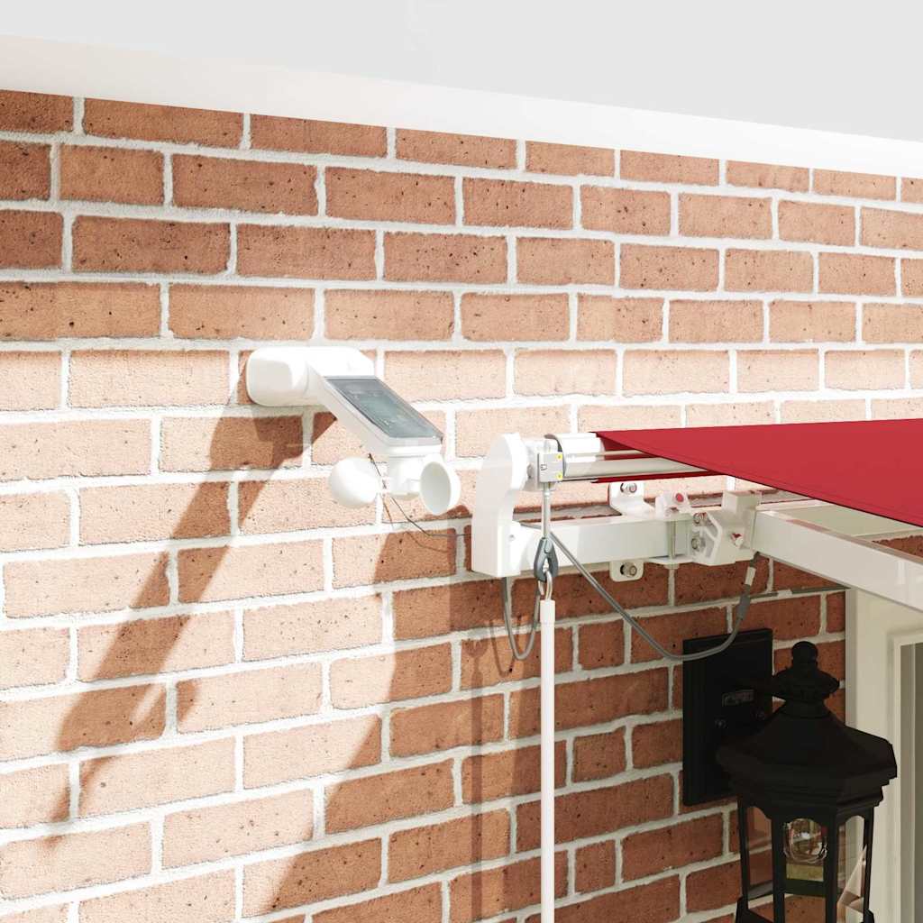 Innvendbar Markise Rød 400 × 300 cm Polyester og Metall