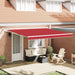 Innvendbar Markise Rød 400 × 300 cm Polyester og Metall