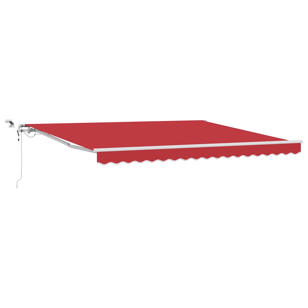 Innvendbar Markise Rød 400 × 300 cm Polyester og Metall