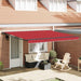 Markiseramme Rød 400 × 300 cm Polyester med PU-belegg