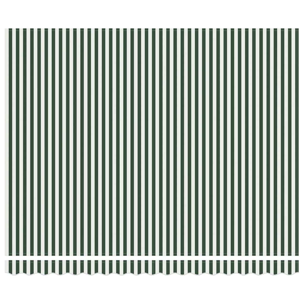 Innvendbar Markise Grønn og hvit 400 × 300 cm Polyester og stål