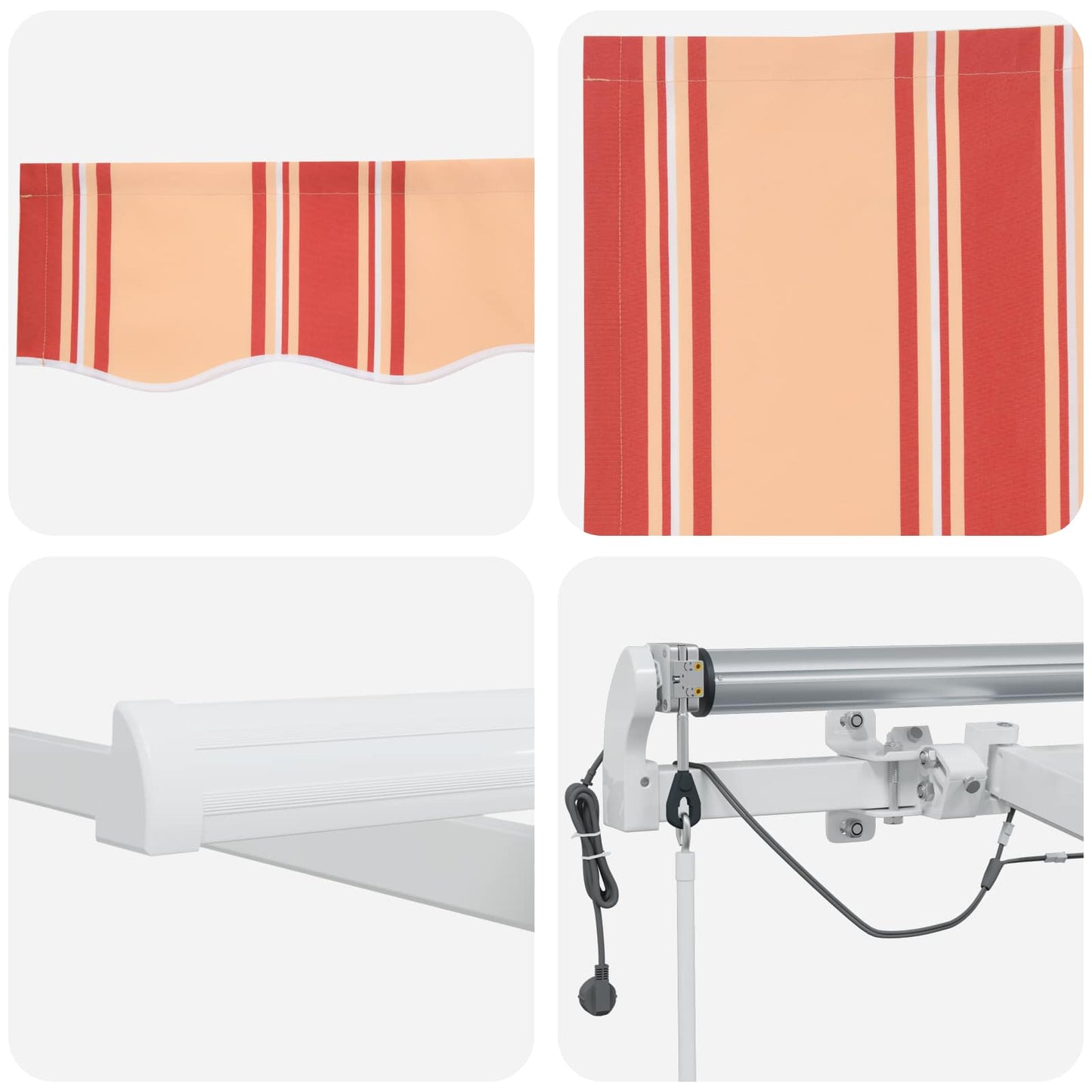 Innvendbar Markise Gul og oransje 400 × 350 cm