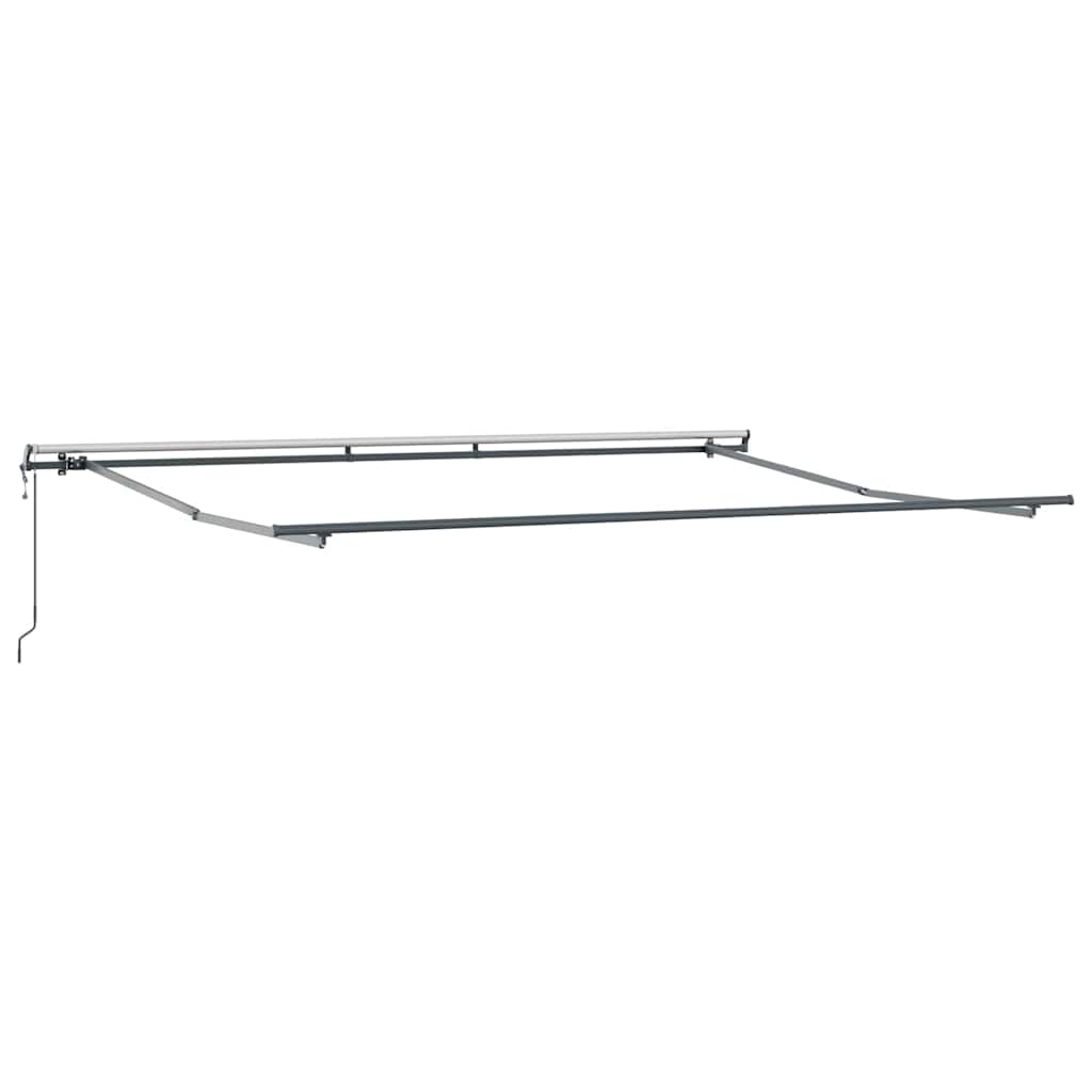 Innvendbar Markise Rød og Hvit 400 × 350 cm Stoff og Aluminium