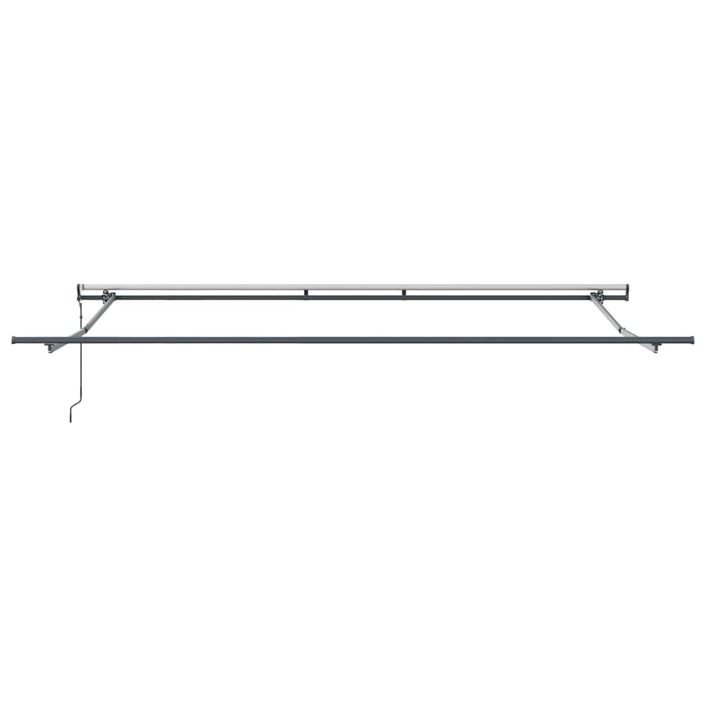 Innvendbar Markise Rød og Hvit 400 × 350 cm Stoff og Aluminium