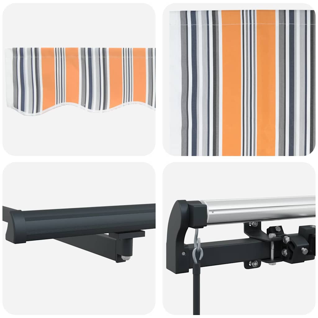 Uttrekkbar markise Flerfarget 400 × 350 cm
