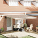 Uttrekkbar markise Beige 400 × 300 cm Stoff og Aluminium