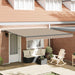 Uttrekkbar markise Beige 400 × 350 cm Stoff og Aluminium