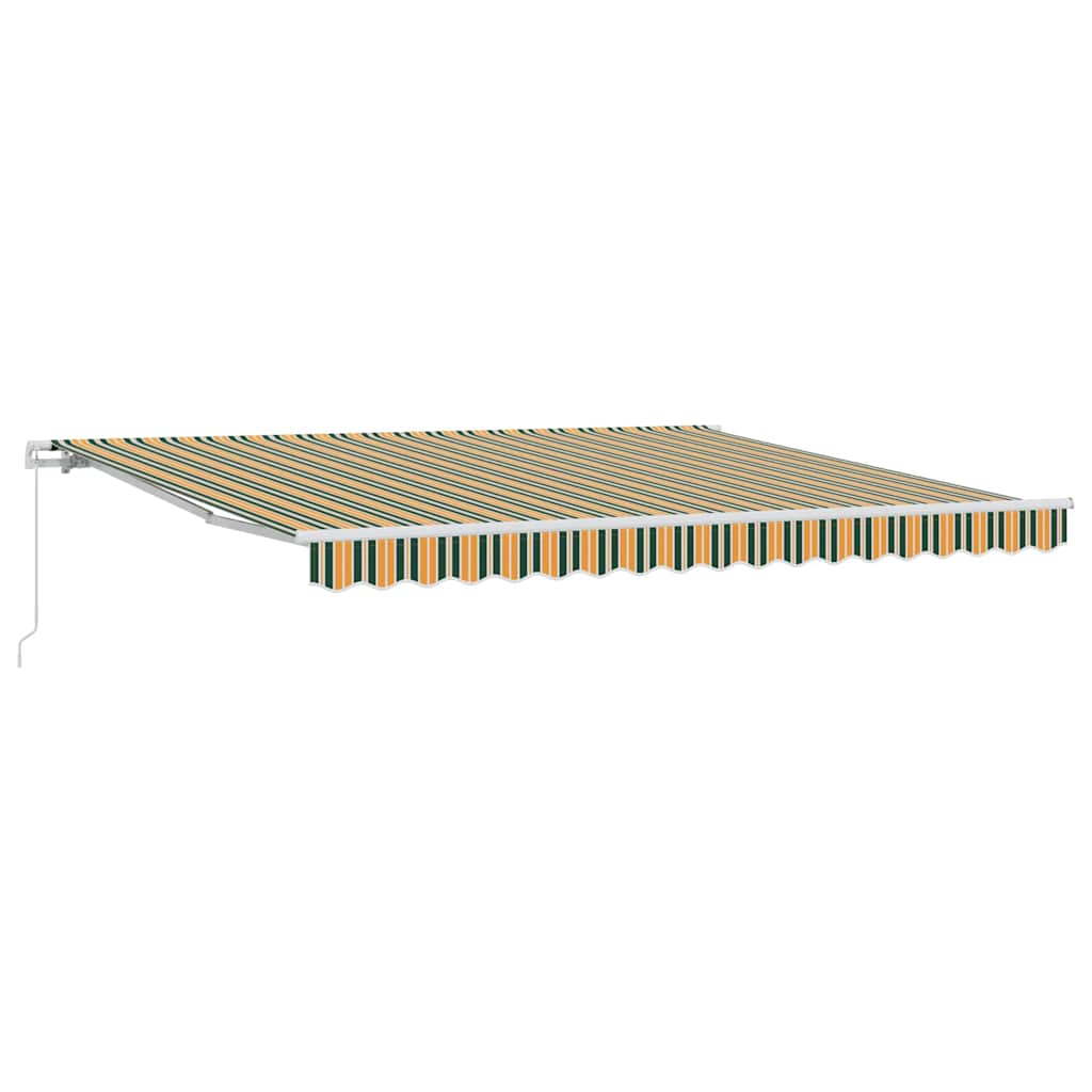 Uttrekkbar markise Grønn 400 × 350 cm Polyester og aluminium