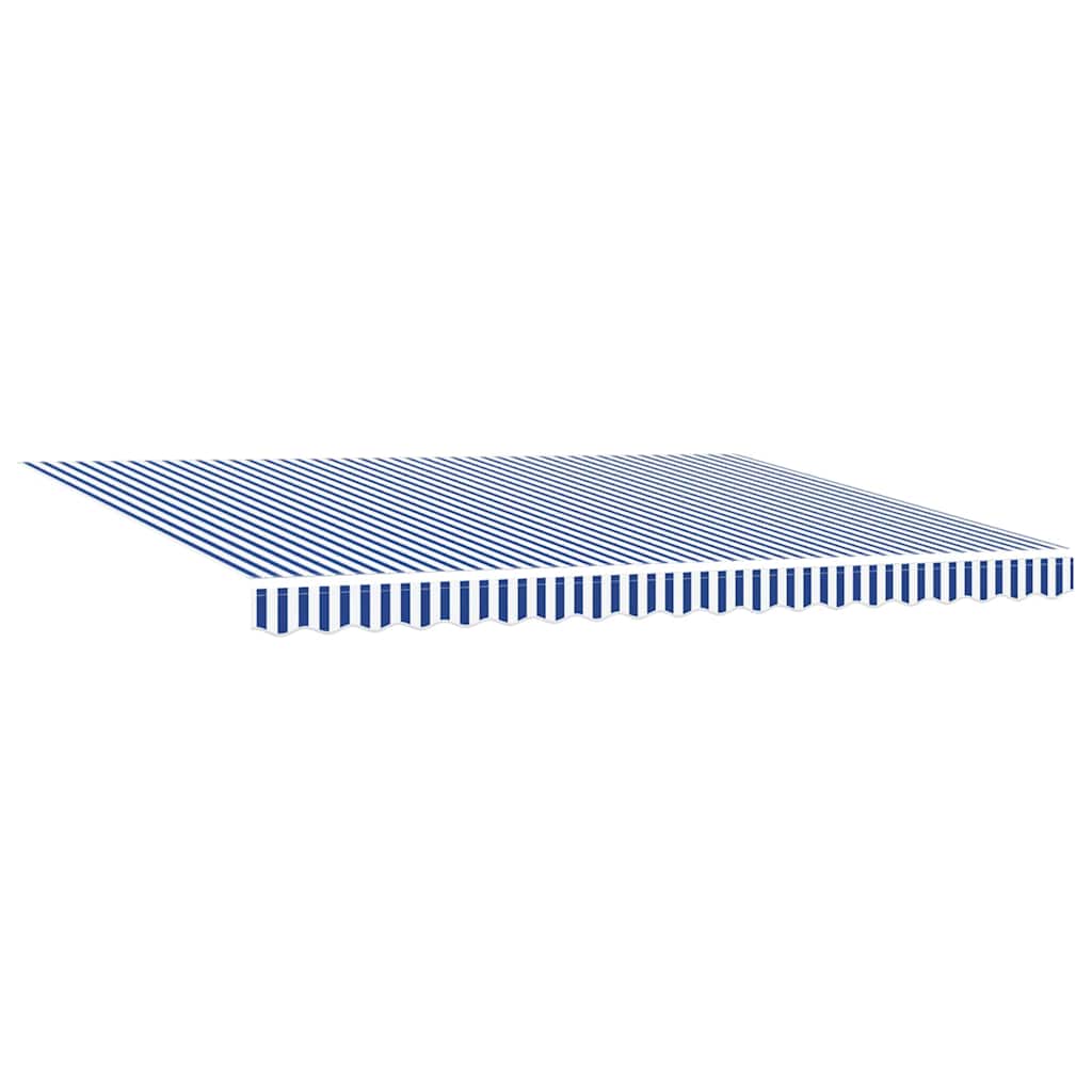 Innvendbar Markise Blå og hvit 450 ×300 cm Stoff og Metall