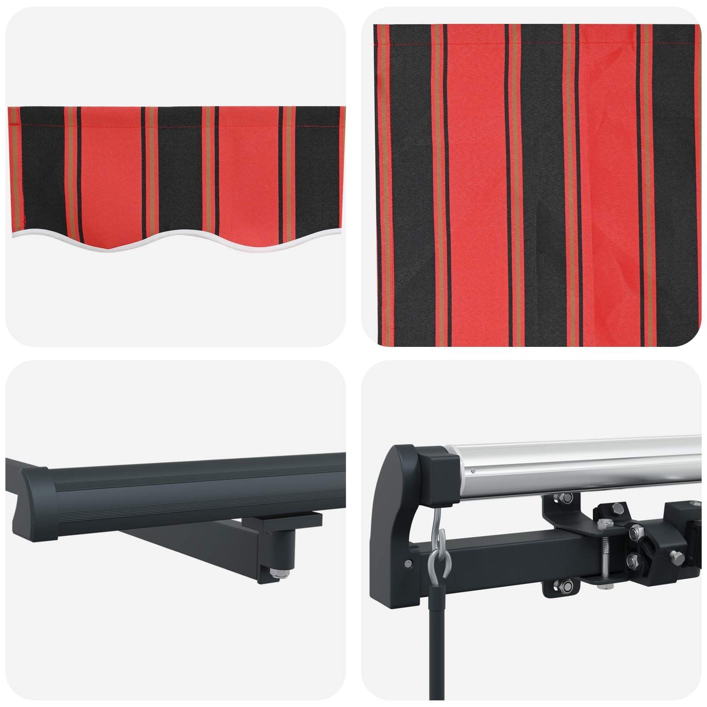 Innvendbar Markise oransje og brun 450 × 300 cm vidaXL