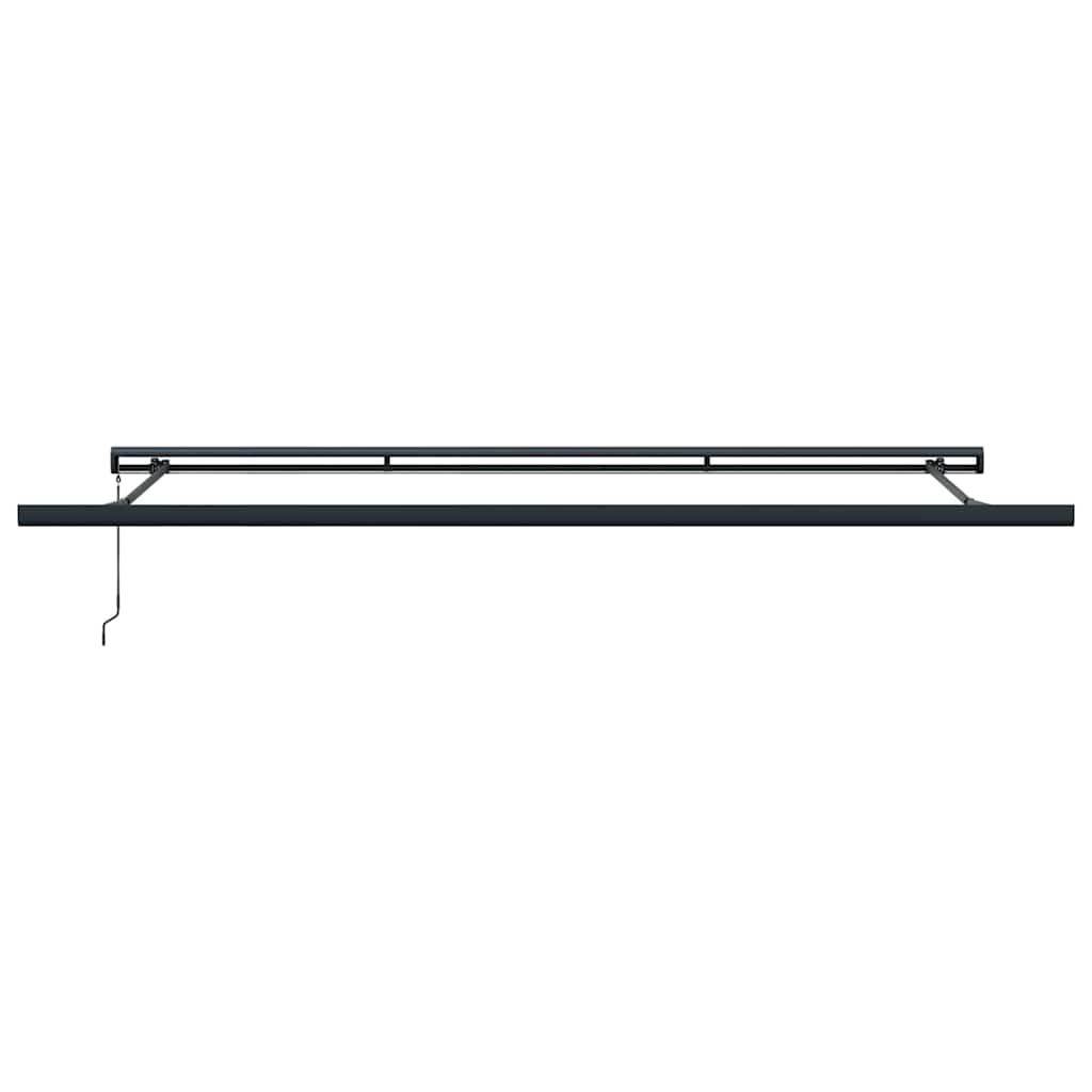 Uttrekkbar markise Rød og svart 450 × 300 cm Lær og aluminium