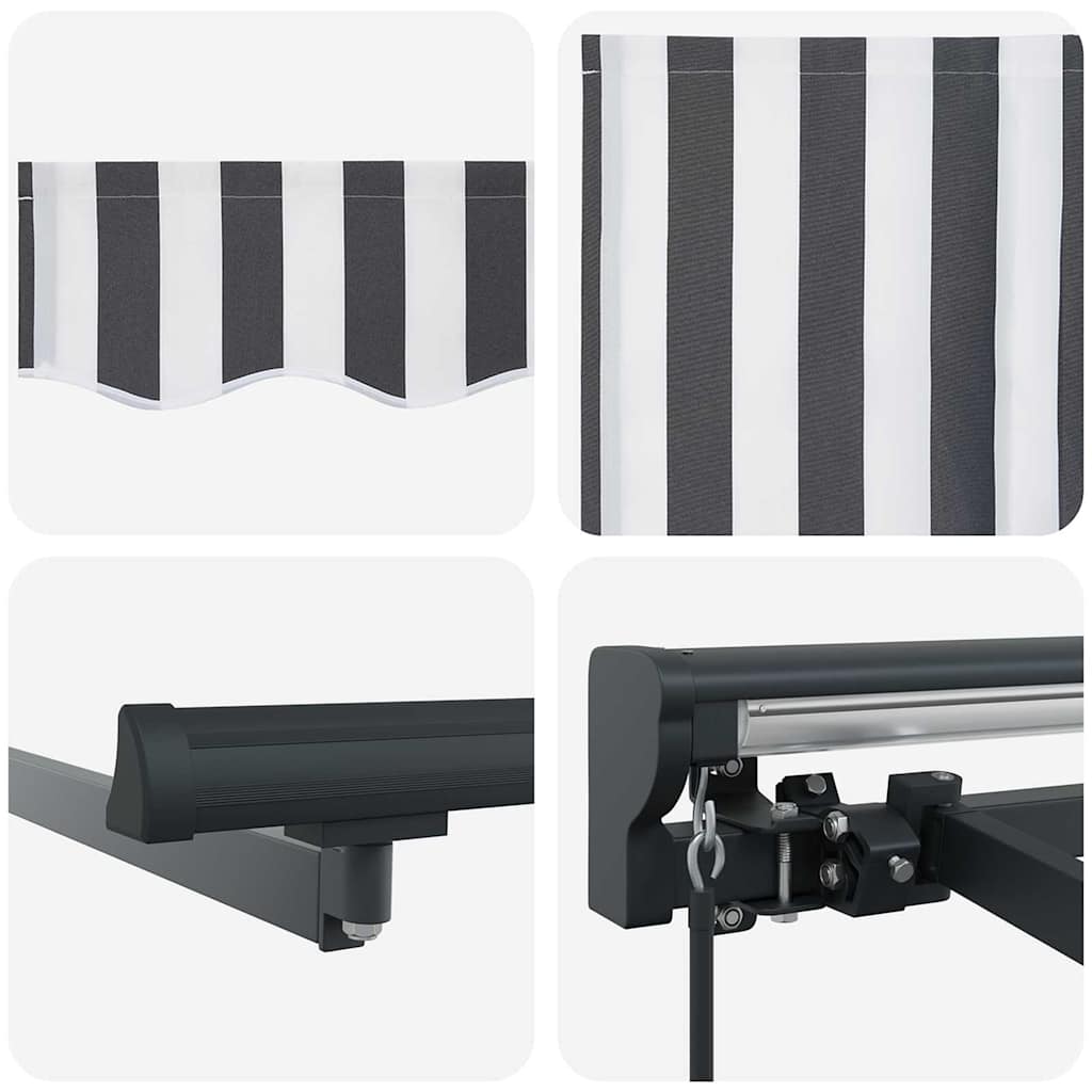 Innvendbar Markise Antrasitt og Hvit 450 × 300 cm vidaXL