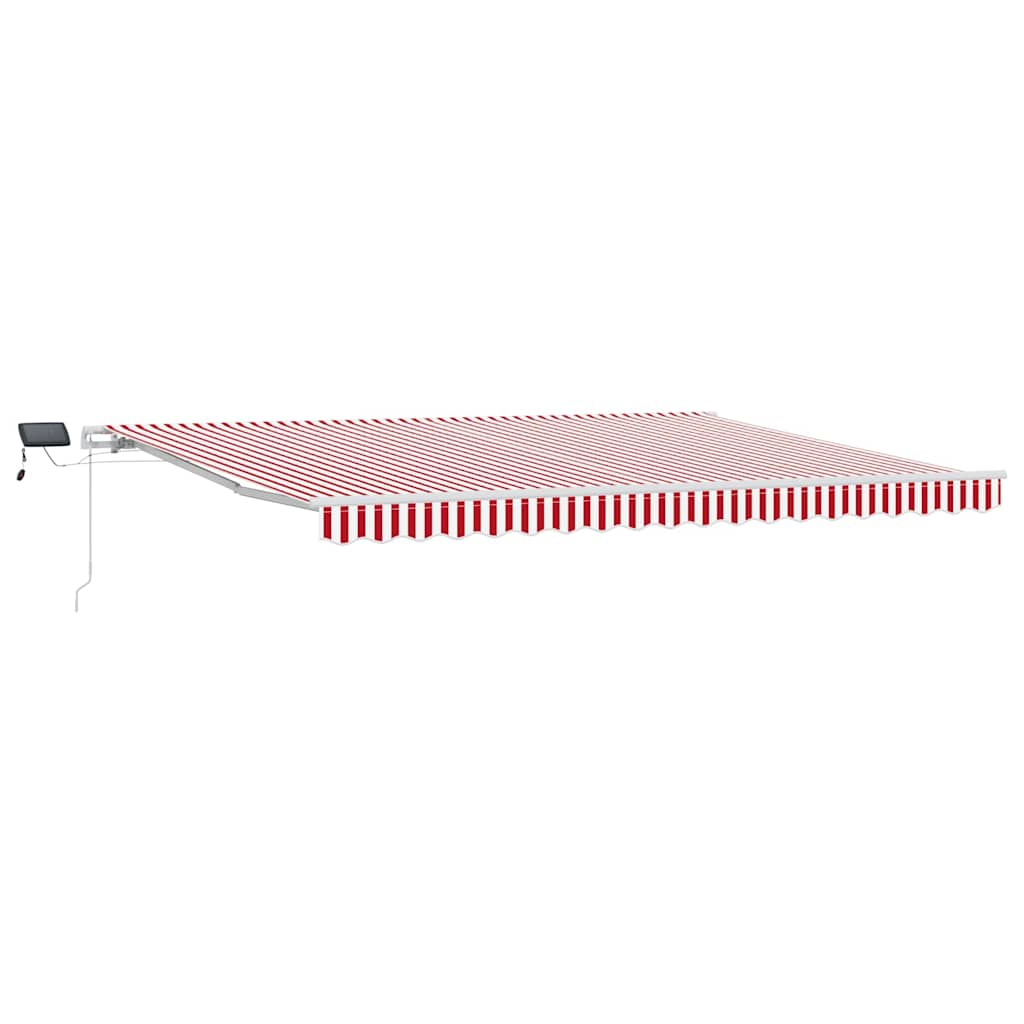 Innvendbar Markise Rød og Hvit 450 × 300 cm Stoff og stål