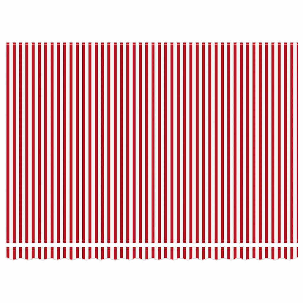 Innvendbar Markise Rød og Hvit 450 × 300 cm Stoff og stål