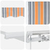 Innvendbar Markise Flerfarget 450 × 300 cm Polyester og Metall