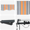 Innvendbar Markise med Flerfarget 450 × 300 cm stoff