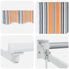 Innvendbar Markise Flerfarget 450 × 300 cm Polyester og Metall