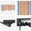 Innvendbar Markise Fargerik stripe 450x300 cm stoff