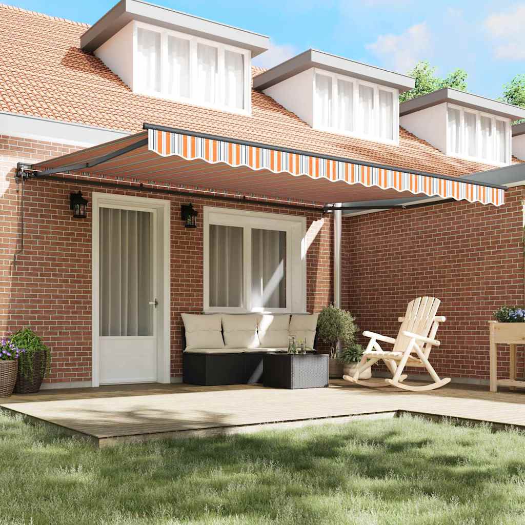 Innvendbar Markise Blå og Oransje 450 × 300 cm