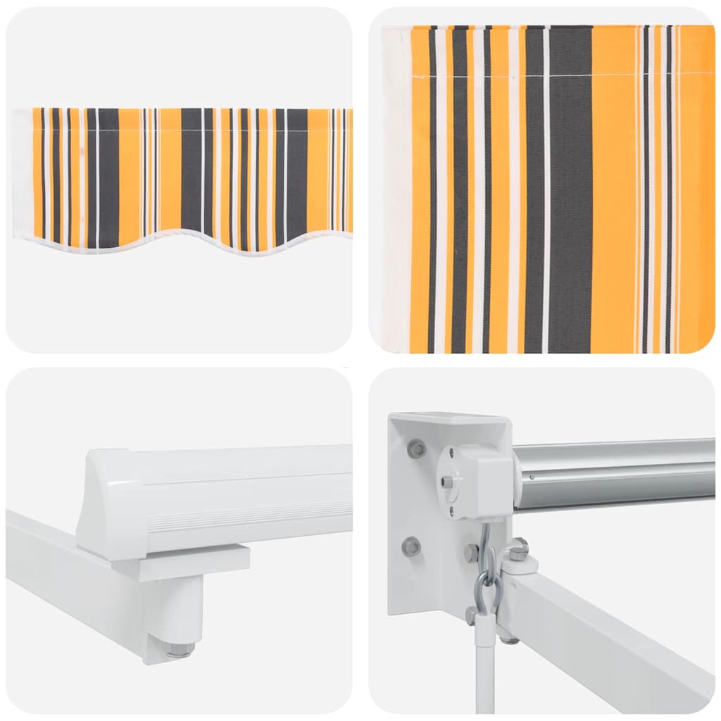 Uttrekkbar markise Flerfarget 450 × 300 cm