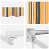 Innvendbar Markise Flerfarget 450 × 300 cm Polyester og Metall