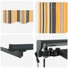 Innvendbar Markise Fargerik stripe 450x300 cm stoff