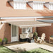 Uttrekkbar markise Beige 450 × 300 cm Stoff og Aluminium