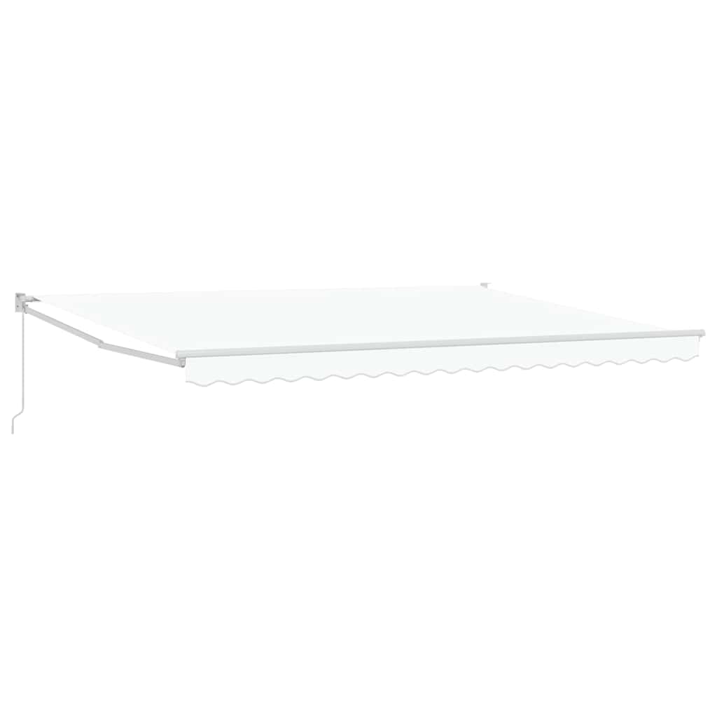 Uttrekkbar markise Hvit 450 x 300 x 165 cm