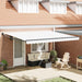 Uttrekkbar markise Hvit 450 x 300 x 165 cm Polyester og Metall