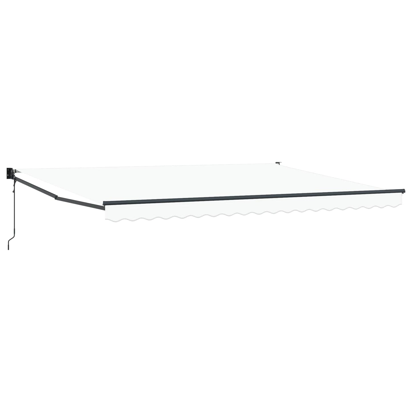 Uttrekkbar markise Hvit 450 x 300 x 165 cm Polyester og Metall